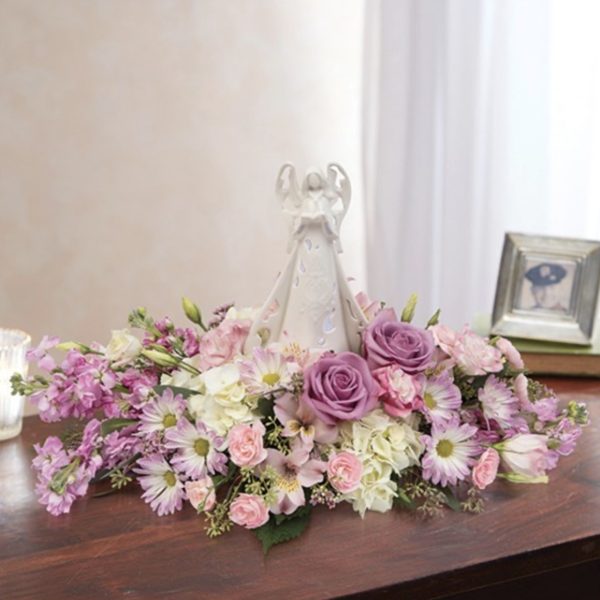 An Angel's Light Memorial by local florist Where The Blooms Are In Levittown PA. Servicing Langhorne