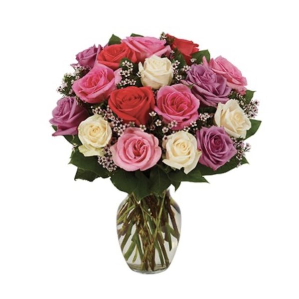 Assorted Roses - Pastel - 18 Stems by local florist Where The Blooms Are In Levittown PA. Servicing Langhorne