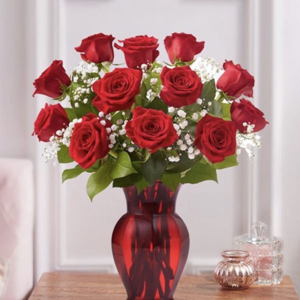 Blooming Love™ Premium Red Roses - 12 Stems by local florist Where The Blooms Are In Levittown PA. Servicing Langhorne