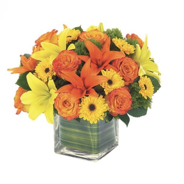 Lovely Lily & Rose Bouquet For Fall - Large by local florist Where The Blooms Are In Levittown PA. Servicing Langhorne