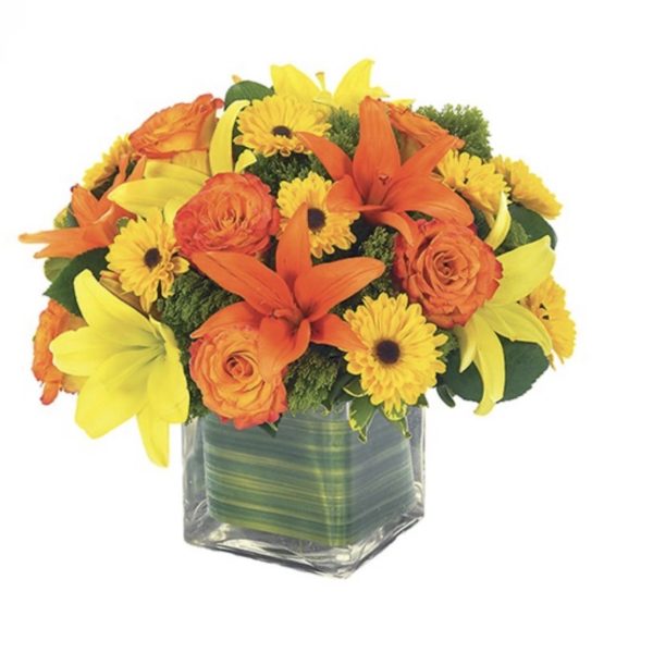Lovely Lily & Rose Bouquet For Fall - Medium by local florist Where The Blooms Are In Levittown PA. Servicing Langhorne