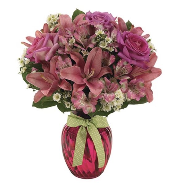 Precious Pink Bouquet by local florist Where The Blooms Are In Levittown PA. Servicing Langhorne