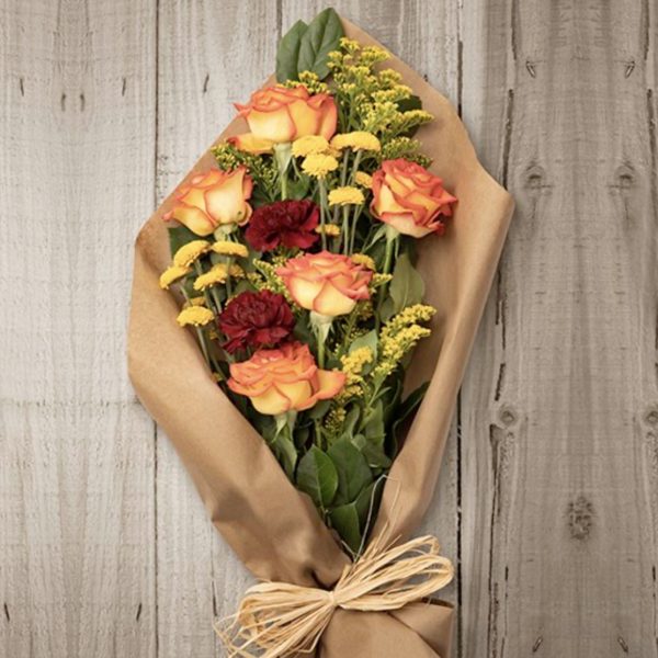 Shimmering Harvest Handwrapped Bouquet by local florist Where The Blooms Are In Levittown PA. Servicing Langhorne