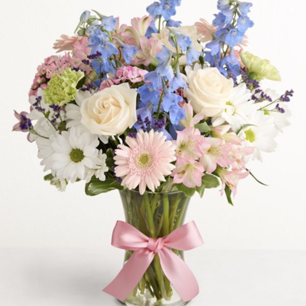 Watercolor Skies™ Delphinium Bouquet - Large by local florist Where The Blooms Are In Levittown PA. Servicing Langhorne