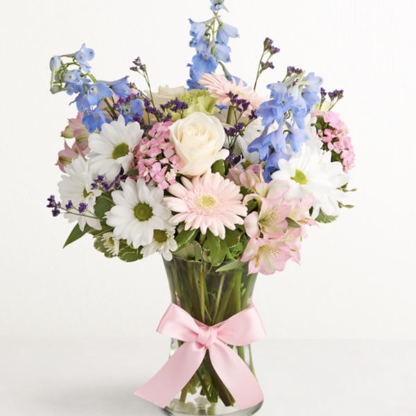 Watercolor Skies™ Delphinium Bouquet - Medium by local florist Where The Blooms Are In Levittown PA. Servicing Langhorne
